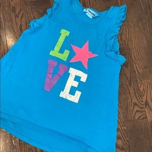 Bottle Caps Blue Love T Girls L